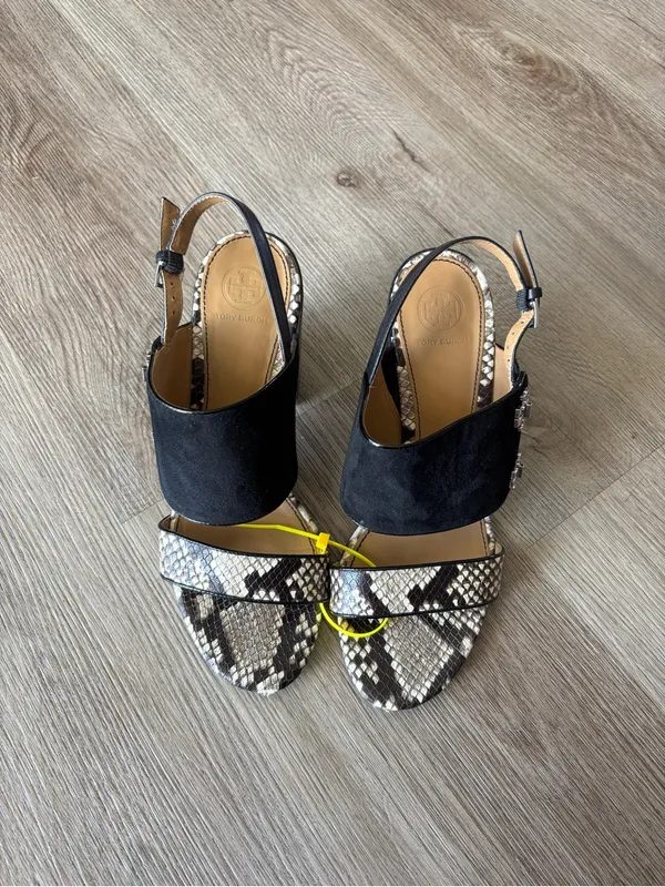 Tory Burch Kira Snakeskin Suede slingback S 8.5 - Image 11