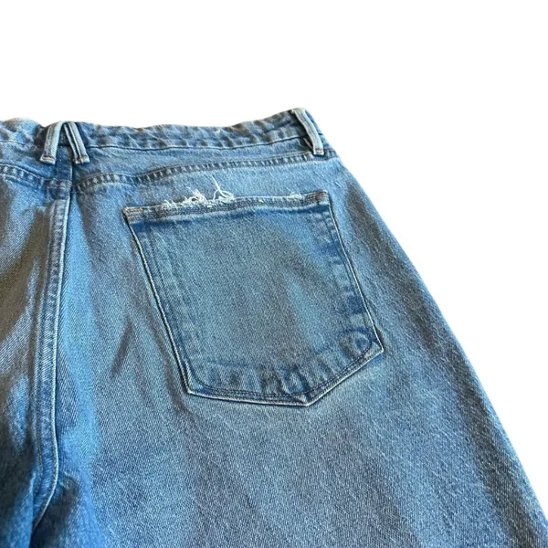 Good American Good Mom Light Wash Jeans Straight Leg Cotton Size 15 Women's - Image 10