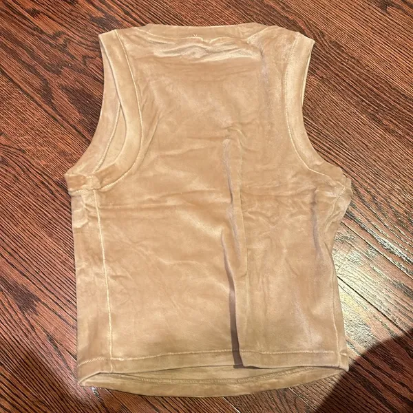 Skims Velour Honey Crew Neck Tank - Image 4