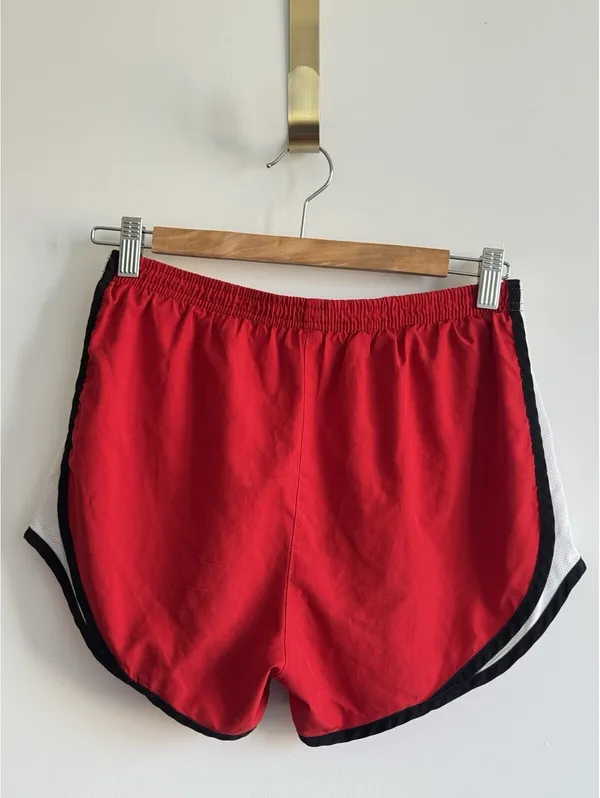 Nike Red Running Shorts XS Lined Mesh Sides Elastic Drawstring 25x3 in - Image 5