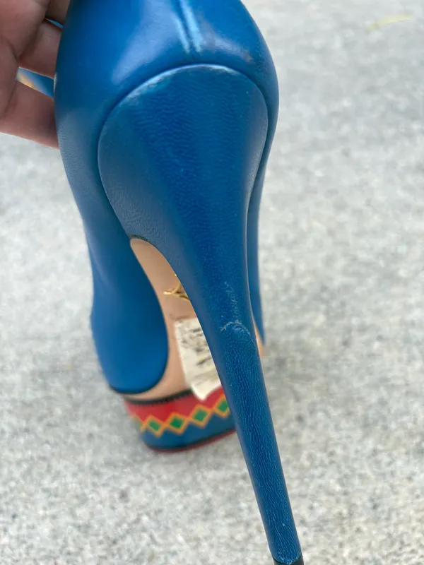 Charlotte Olympia Dolly Maraca leather platform pumps size 35 - Image 9