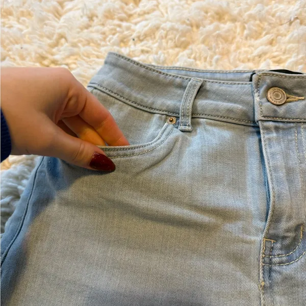 Refuge Light Blue Denim Mini Skirt - Image 2