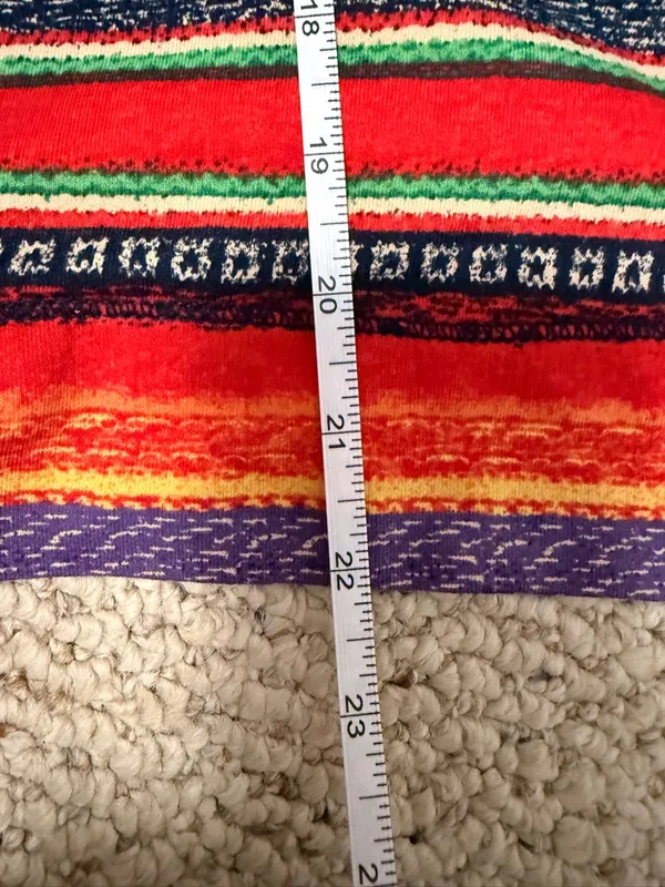Lauren Ralph Lauren Serape Stripe Zip Hoodie Jacket Southwestern Baja Large Boho - Image 7