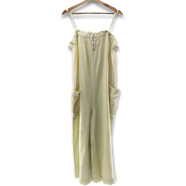 Stoney Clover Lane‎ x Target Striped Jumpsuit Light Yellow Large - Image 2