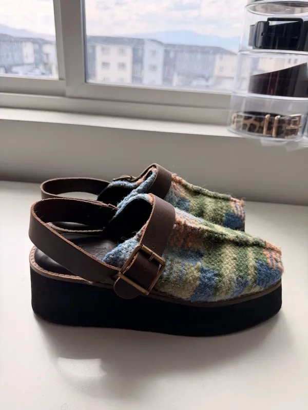 Free People Astrid Platform Mule Clogs in Stargazer Mix - Image 2
