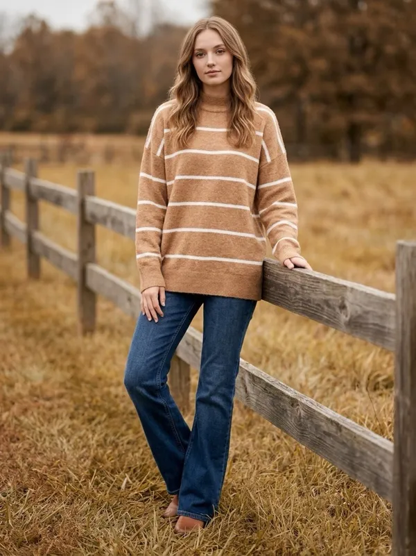 A New Day Oversized Chunky Striped Sweater Size XS - Image 12