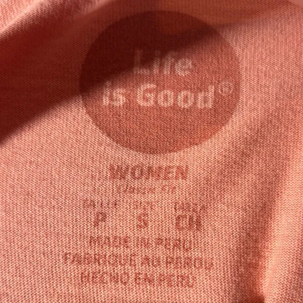 Life is Good Women's Size S Turtle Graphic Simplify Coral Orange Classic Fit Tee - Image 6