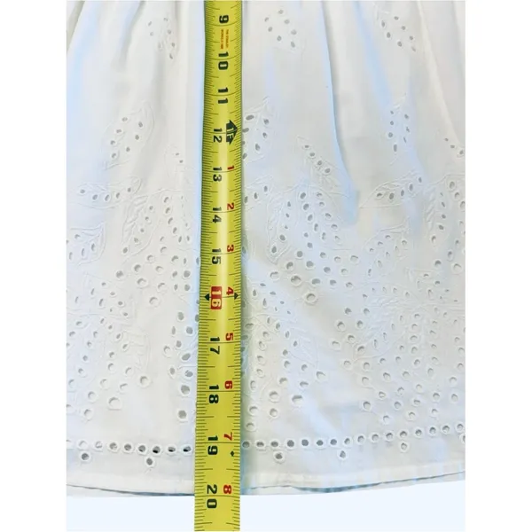 Vintage Ralph By Ralph Lauren White Eyelet Prairie Skirt Size 6 Coquette Cotton - Image 5