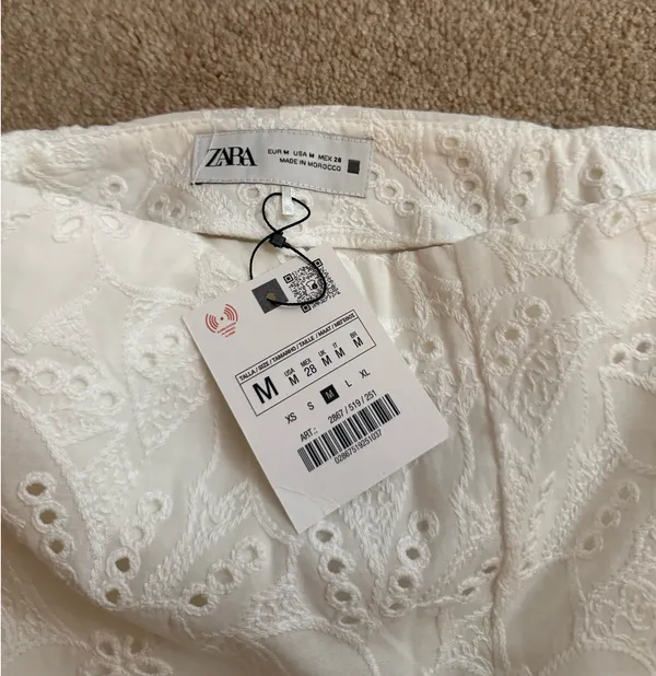 Zara Lace White Shorts - Image 6