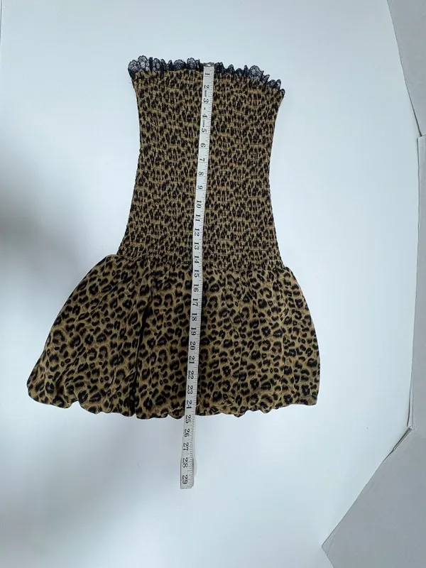Sky to Moon Leopard Print‎ Strapless Tube Dress - Size S. - Image 9