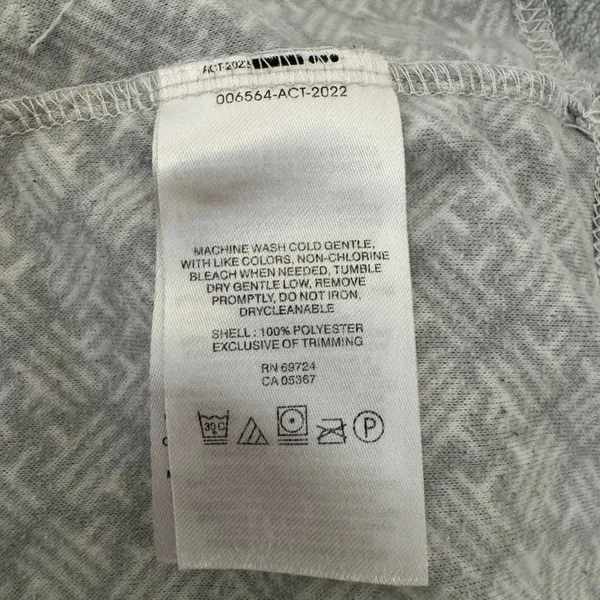 Columbia Womens Pullover Top Medium Gray‎ Geometric Print Quarter Zip Active - Image 8