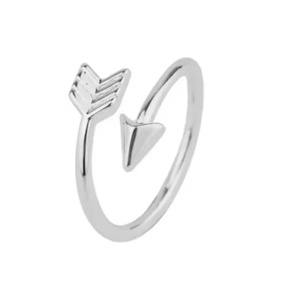 NEW 925‎ Sterling Silver Arrow Bypass Ring Women Adjustable Silver Ring - Image 4