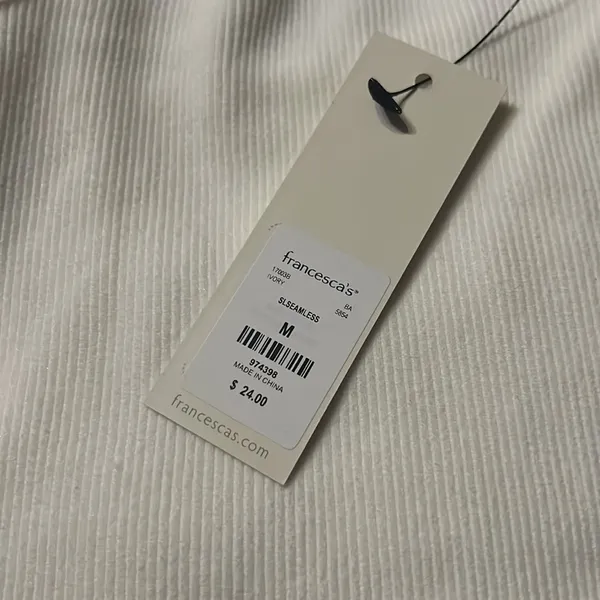 NWT ribbed halter top White Size M - Image 2
