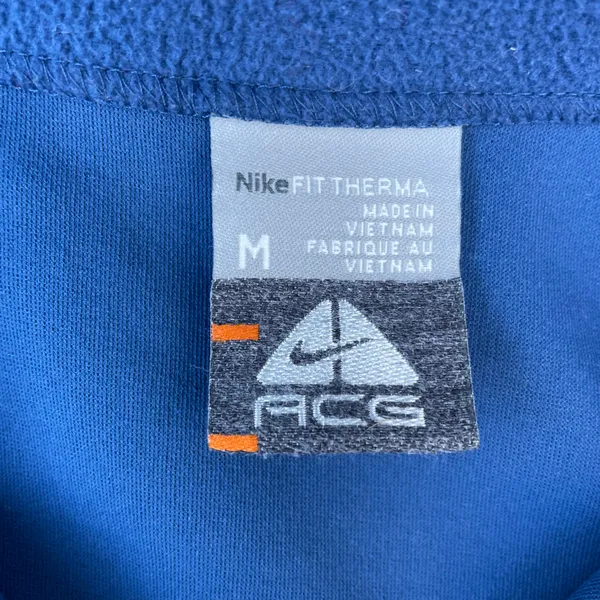 Nike Vintage ACG Fit Therma Blue Fleece Sweatshirt Sweater - Image 5
