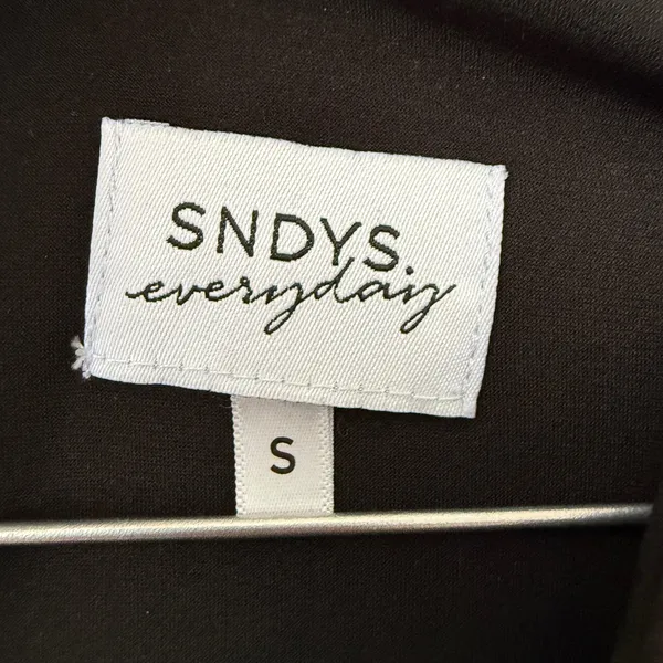 SNDYS‎ Everyday sz S Black One Shoulder Asymmetrical Cutout Bodysuit Mob Wife - Image 3