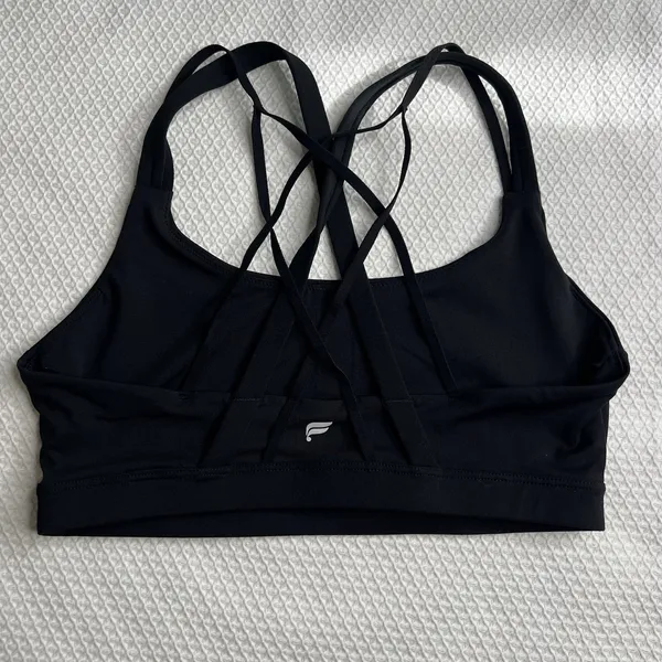 Fabletics Black Strappy Sports Bra Not‎ Padded Unknown Size See Measurements - Image 2