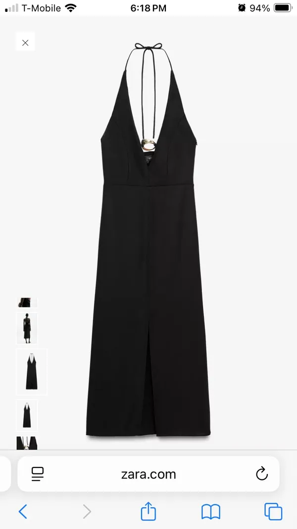 Zara MIDI DRESS WITH GOLD APPLIQUÉ - Image 3