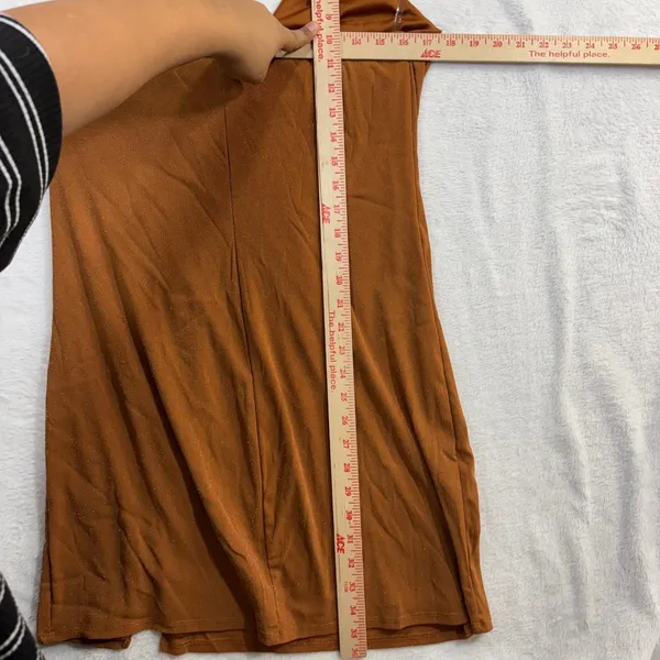 Wild Fable XL Minidress Orange Shimmer Halter Cutout Bodycon Y2K Club Fest Date‎ - Image 10