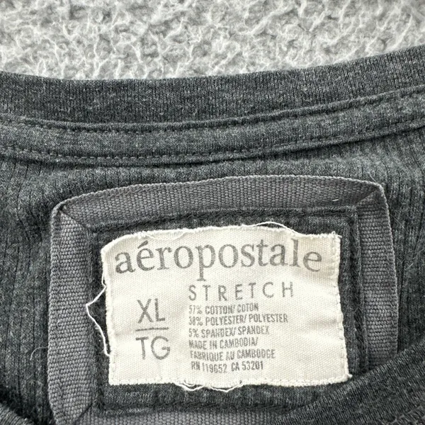 Y2K‎ Aeropostale Long Sleeve Henley Shirt Bella Swan Elena Gilbert Grunge W XL - Image 4