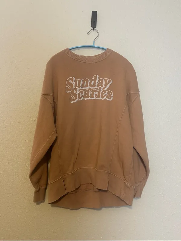 Aerie Sunday Scaries Tank‎ Brown Oversized Sweatshirt Size XS - Image 2