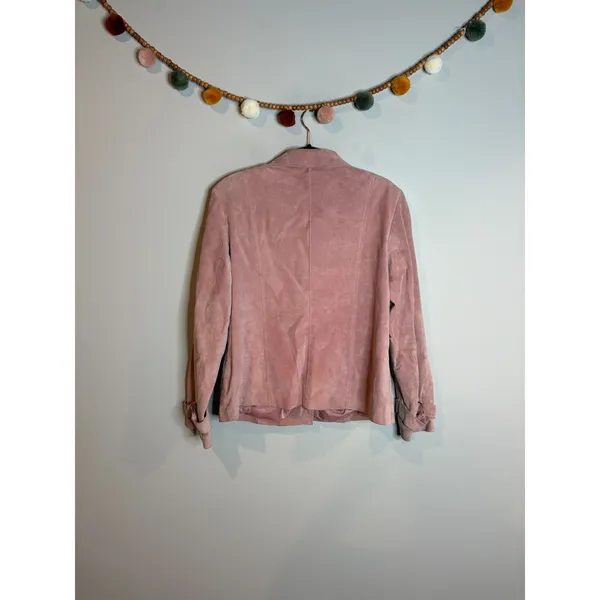 American Vintage Vtg pink suede leather jacket - Image 2
