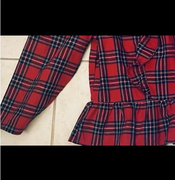 English Factory Ruffle Plaid blouse - Image 3