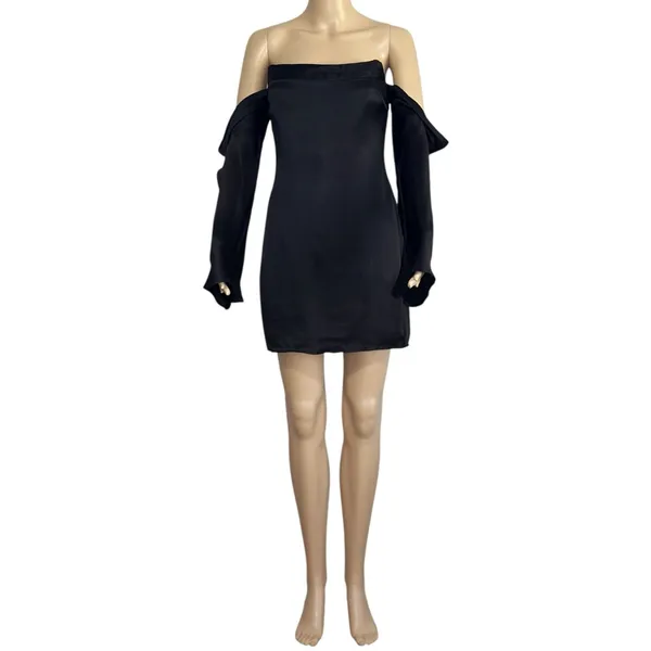 CAMILA COELHO Charlie Mini Dress, Black, Small - Image 11