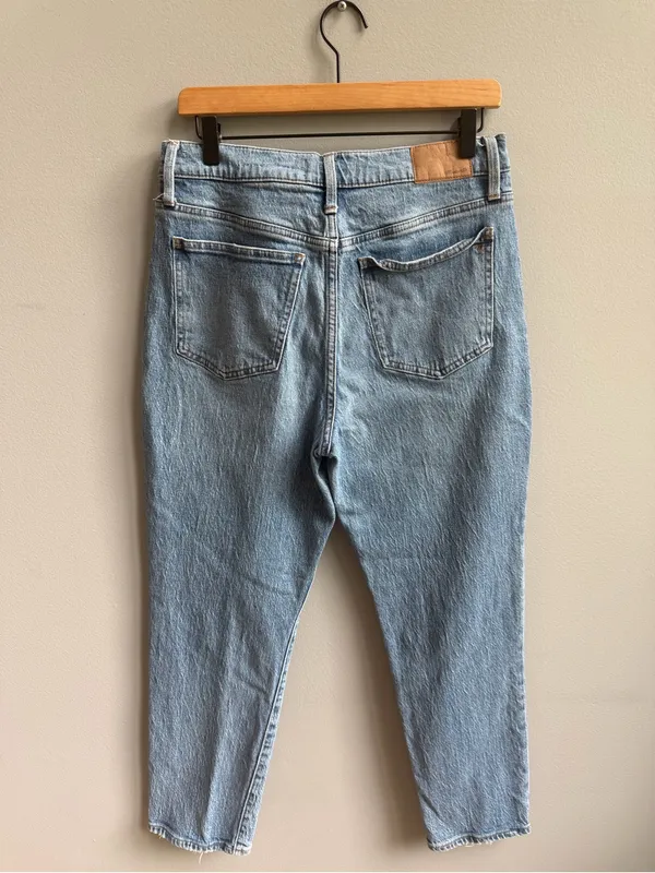 MADEWELL The Perfect Vintage Straight Leg Jeans Size 29 Medium Blue Wash Ankle - Image 5