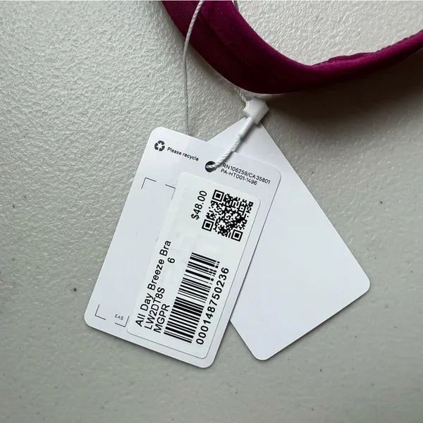 LULULEMON All Day Breeze Bra Magenta Purple, Size 6, NWT - Image 5