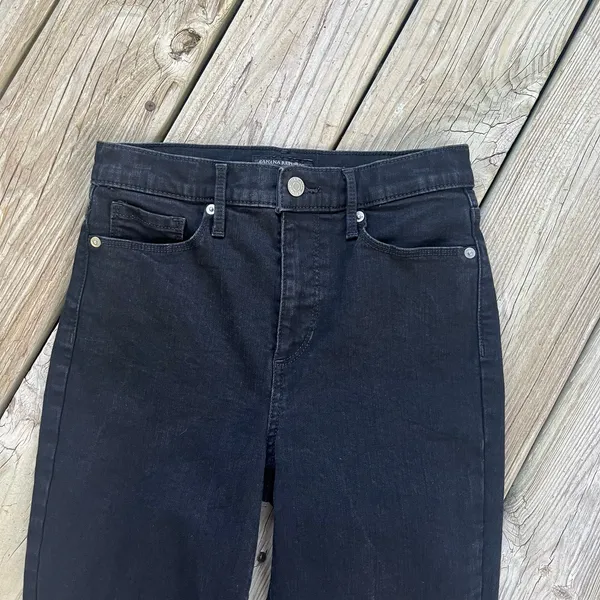 Banana Republic Factory Women's Black Slim Flare Jeans Size 25/0 - Image 3