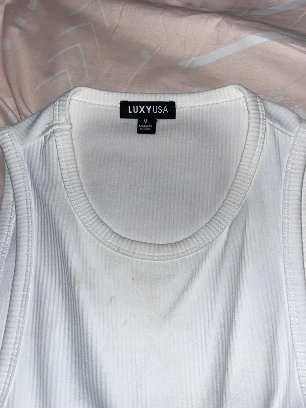 Rinestone Crop Top White Size M - Image 2