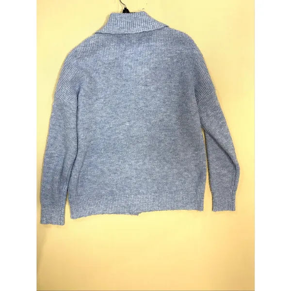 Central Park West Millie Oversized blue Polo Sweater Medium - Image 6