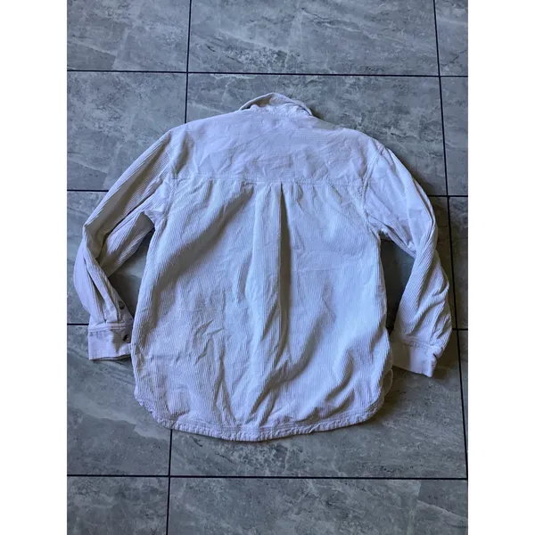 Madewell White Corduroy Shirt Jacket NG882 Womens M Cotton Shacket Button Up - Image 7