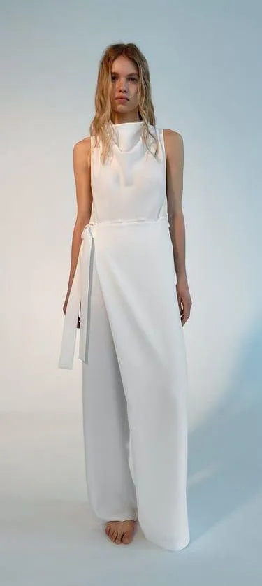 ZARA jumpsuit white romper kaftan - Image 11