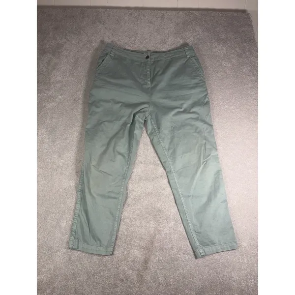 Boden Women's Chino Sage Green Pants Us 14 R Dress Pants Plus - Image 2