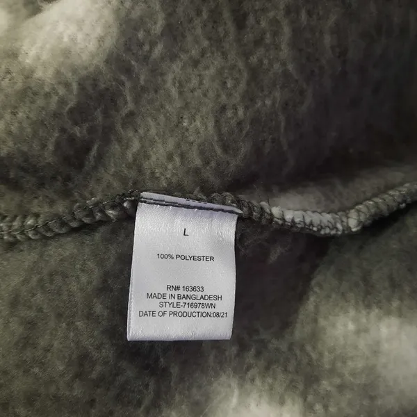 Buffalo Outdoors Sherpa Fleece Jacket Womens Large Gray Tie Dye Cozy Sweater - Image 8