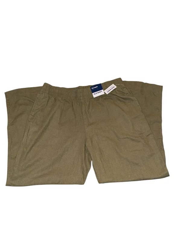 Old Navy Women’s Olive Green Linen Pants size large NWT - Image 3