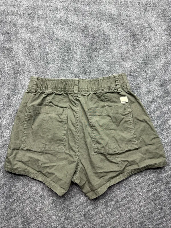 Vuori Womans XS Olive Green High waisted Utility Pocket Shorts - Image 4