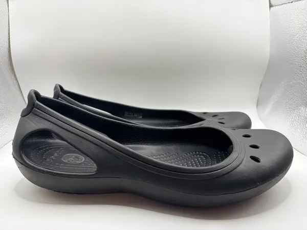 Crocs Kadee II Black Flats Slip On Comfort Casual Travel Work Lightweight Women 10 - Image 2