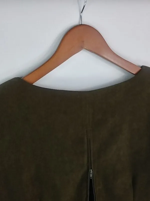 DJ Summers 14 Chocolate Zip Suit Top Plus Funeral - Image 8