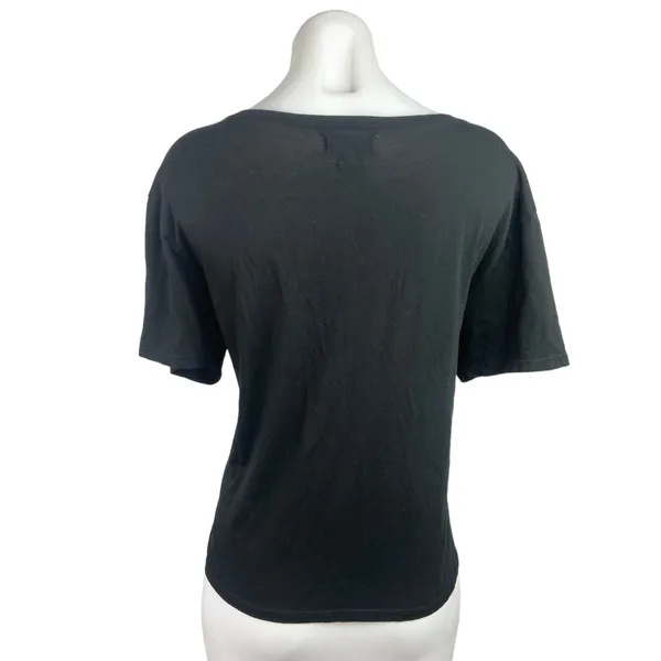 Aritzia TNA Alpha Black Scoop Neck Short Sleeve Pullover Tee T Shirt Top Size M - Image 6