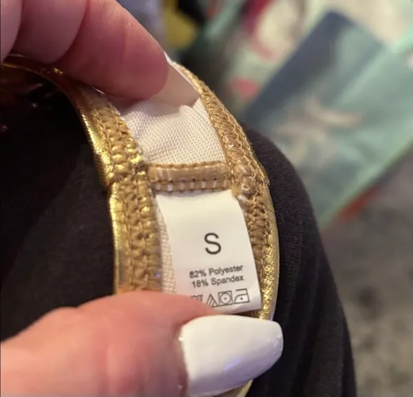 Rave Festival Gold Metallic Skirt + Bikini Set - Image 14