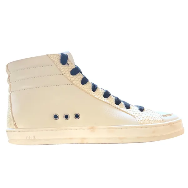 P448 Nautilus High‎ Top Skate Sneakers White Italian Size 35 (US 5) EUC - Image 5