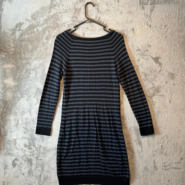 Peruvian Connection‎ Women's Dress Blue Striped Size XSmall Pima Cotton - Image 4