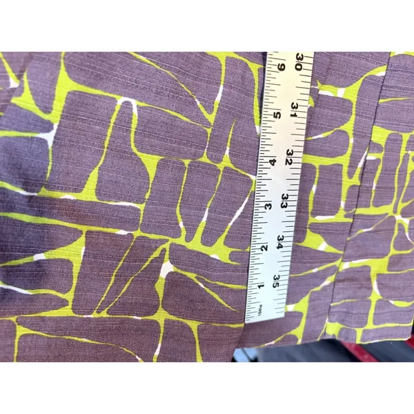 Boden Purple Lime Geometric Mosaic Shift Dress 10 Mod‎ Workwear V-Neck - Image 9