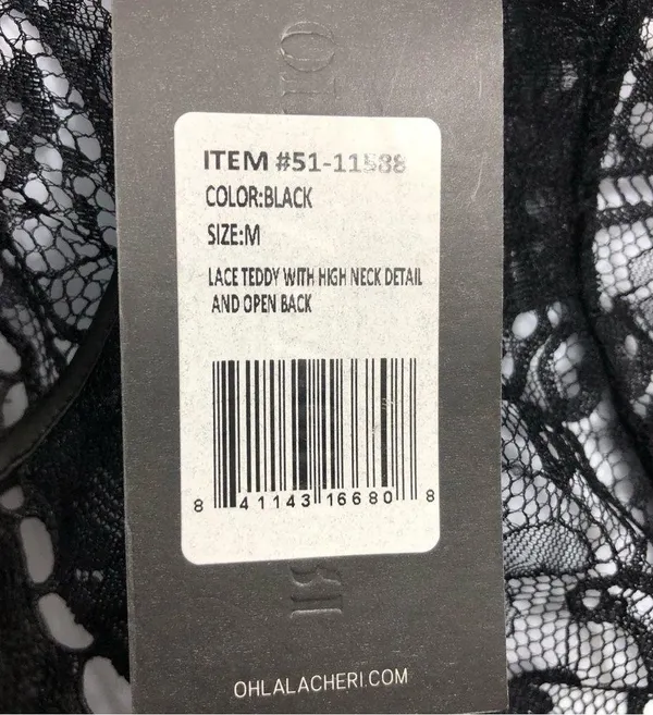 Oh La La Cheri Adelynn Lace Thong Teddy Bodysuit Medium NWT - Image 8