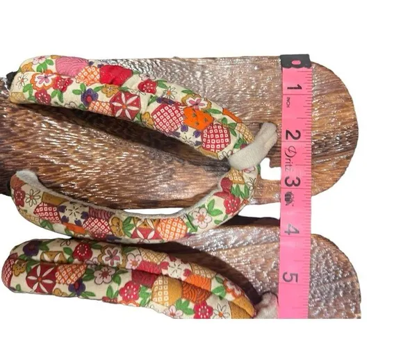 Japanese zōri synthetic wood slippers women's 7/8 - Image 5
