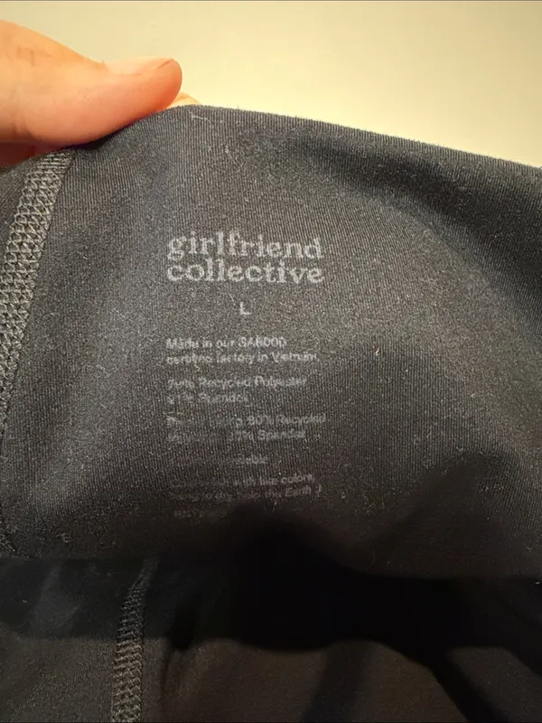 Girlfriend Collective Black Mini Athletic Skort- Built In Shorts Size Large - Image 3