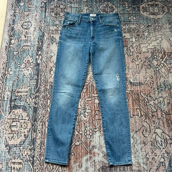 MOTHER DENIM The Looker Cropped in Graffiti Girl Size 27 - Image 5
