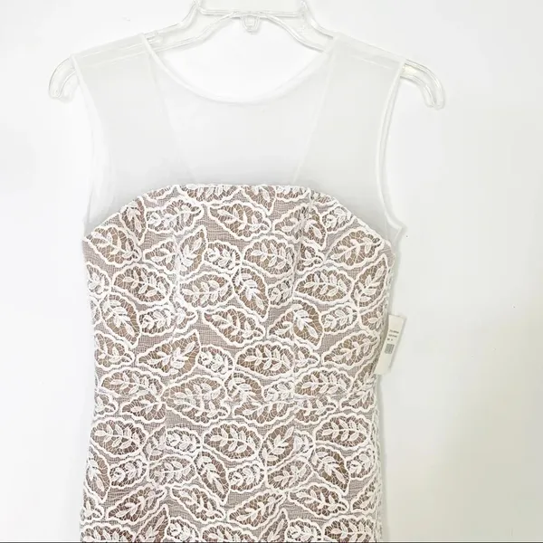 NWT DRESS THE POPULATION Tegan Lace Midi Dress White Size XS - Image 8